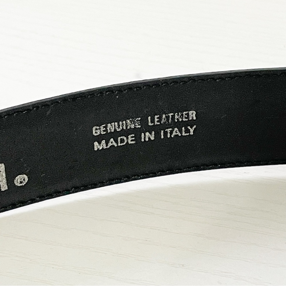 Fendi black leather silver buckle unisex vintage belt - Picture 11 of 11